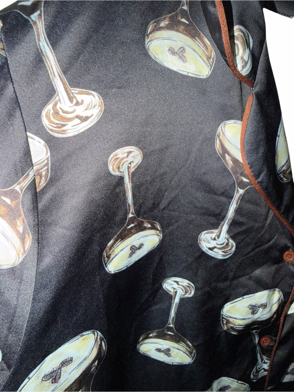 Sheshow x Target Espresso Martini Silky Black Pajama Set size XL - Picture 3 of 8